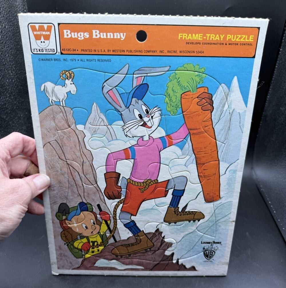 1979 Whitman Bugs Bunny Frame Tray Puzzle Mountain Climber Porky Pig 45122C Mint